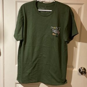 NWOT Don't Trip Graphic Crewneck T-Shirt - Olive Green